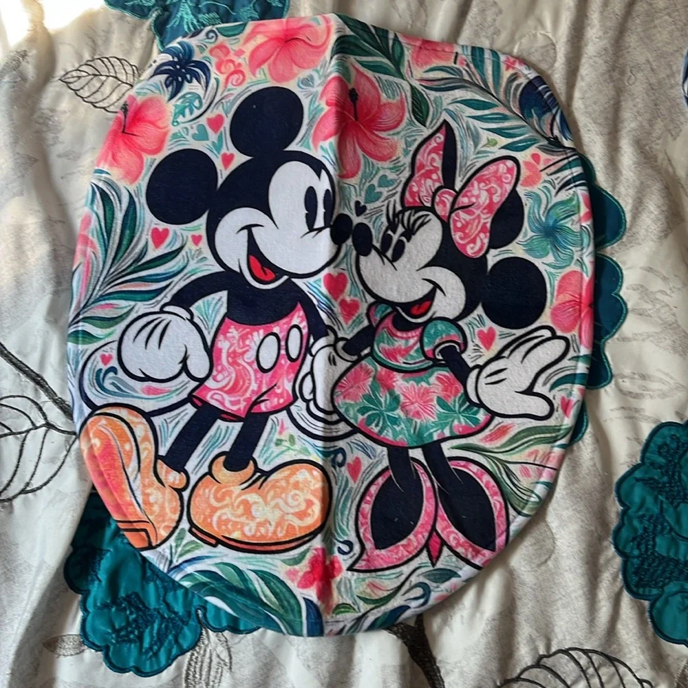 Mickey & Minnie Bath Mat and Toilet Cover Set